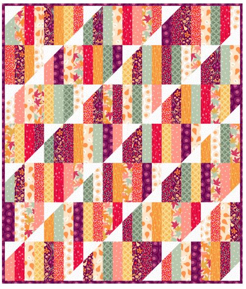 Happy Stripes kit made with Splendor fabric - Fern Hill